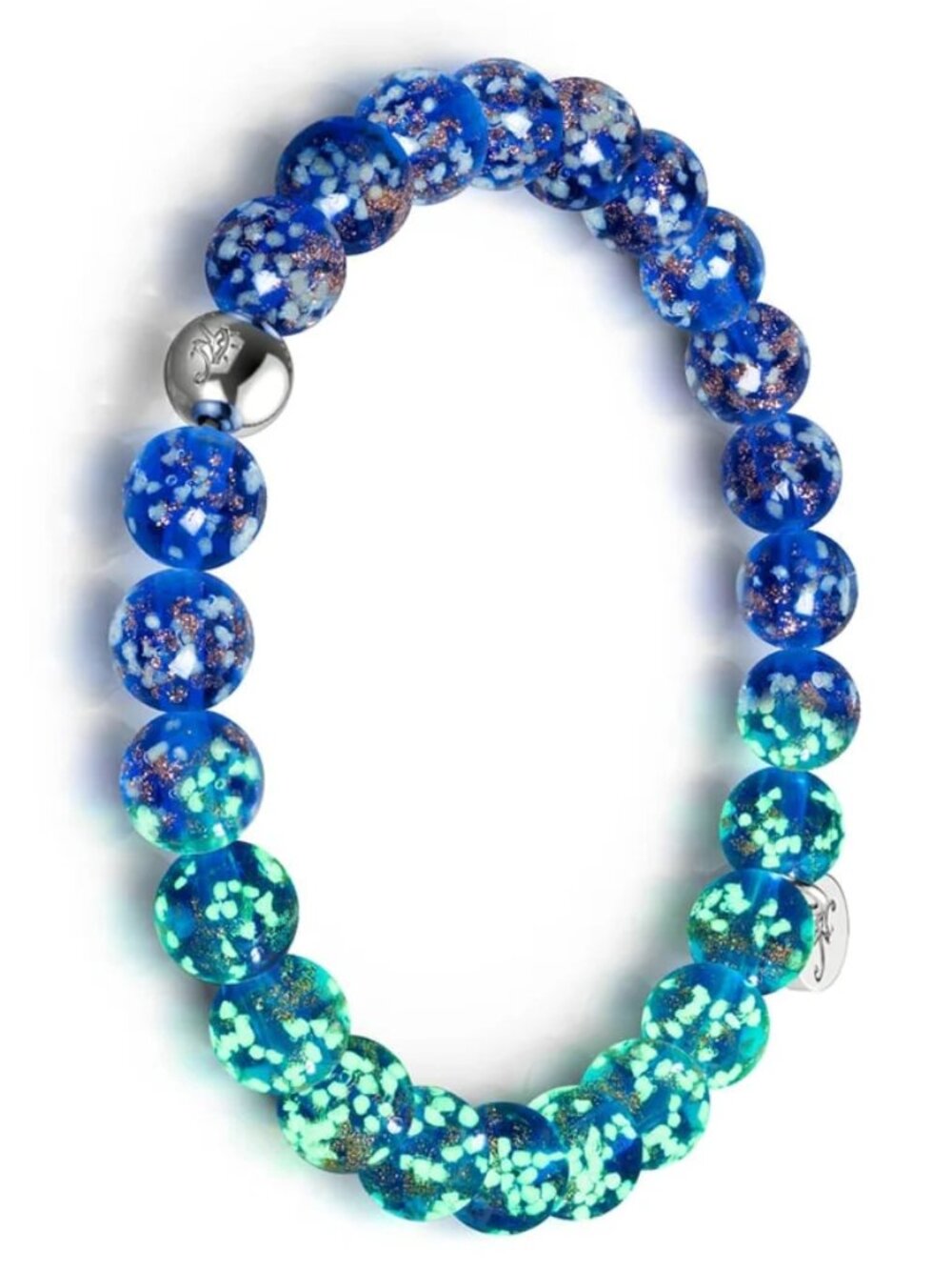 NWT NOGU Sapphire | .925 Sterling Silver | Firefly Glass Bracelet